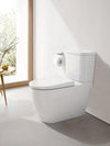 [39674000] Two-piece Dual Flush Right Height Elongated Toilet with seat - Alpine White