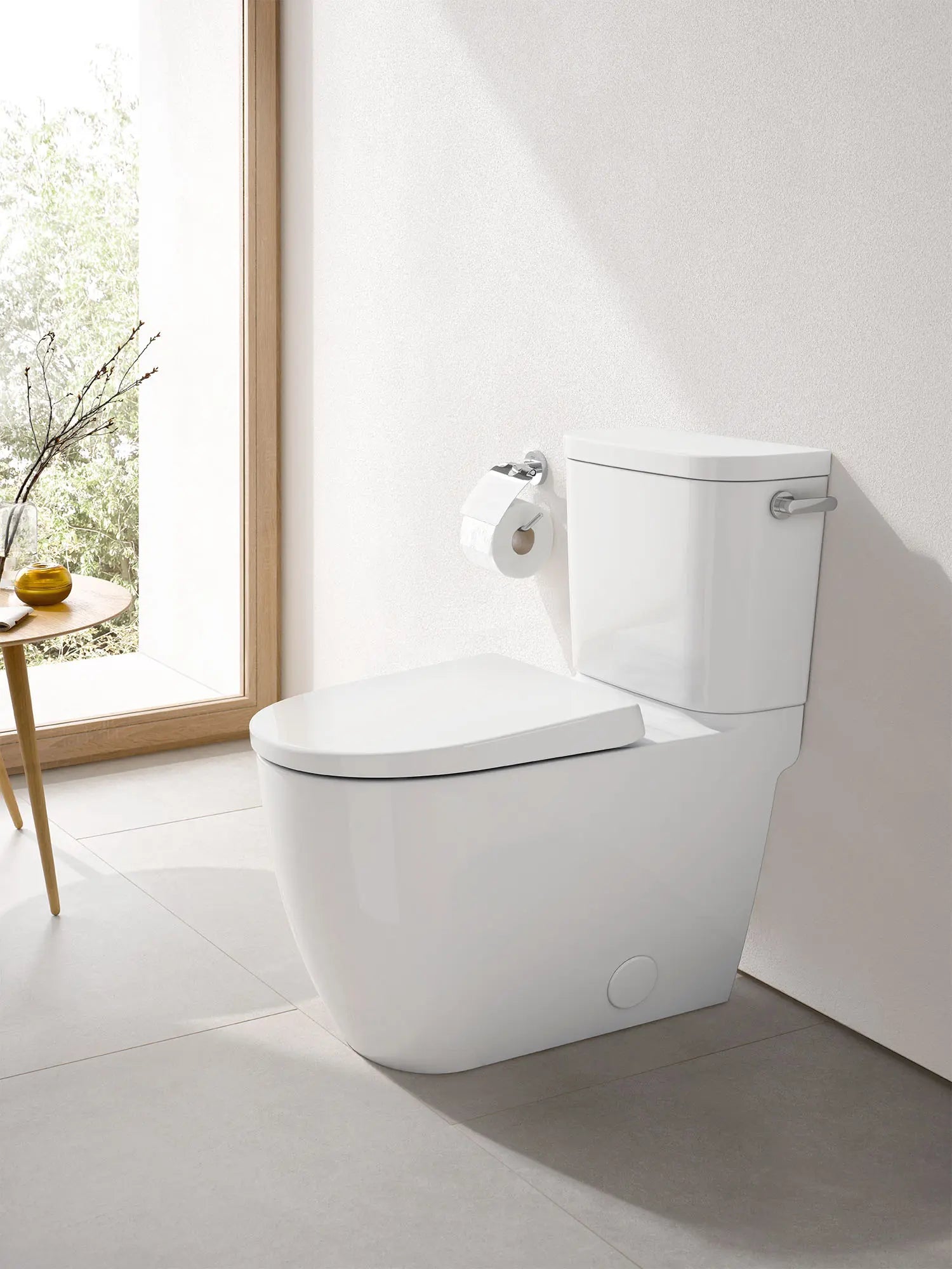 Toilette allongée en deux pièces, Hauteur idéale avec levier à droite et siège inclus, 4,8 lpc (1,28 gpc) // RIGHT / BLANC ALPIN // 72450_B-39676000_CDNwebp.webp