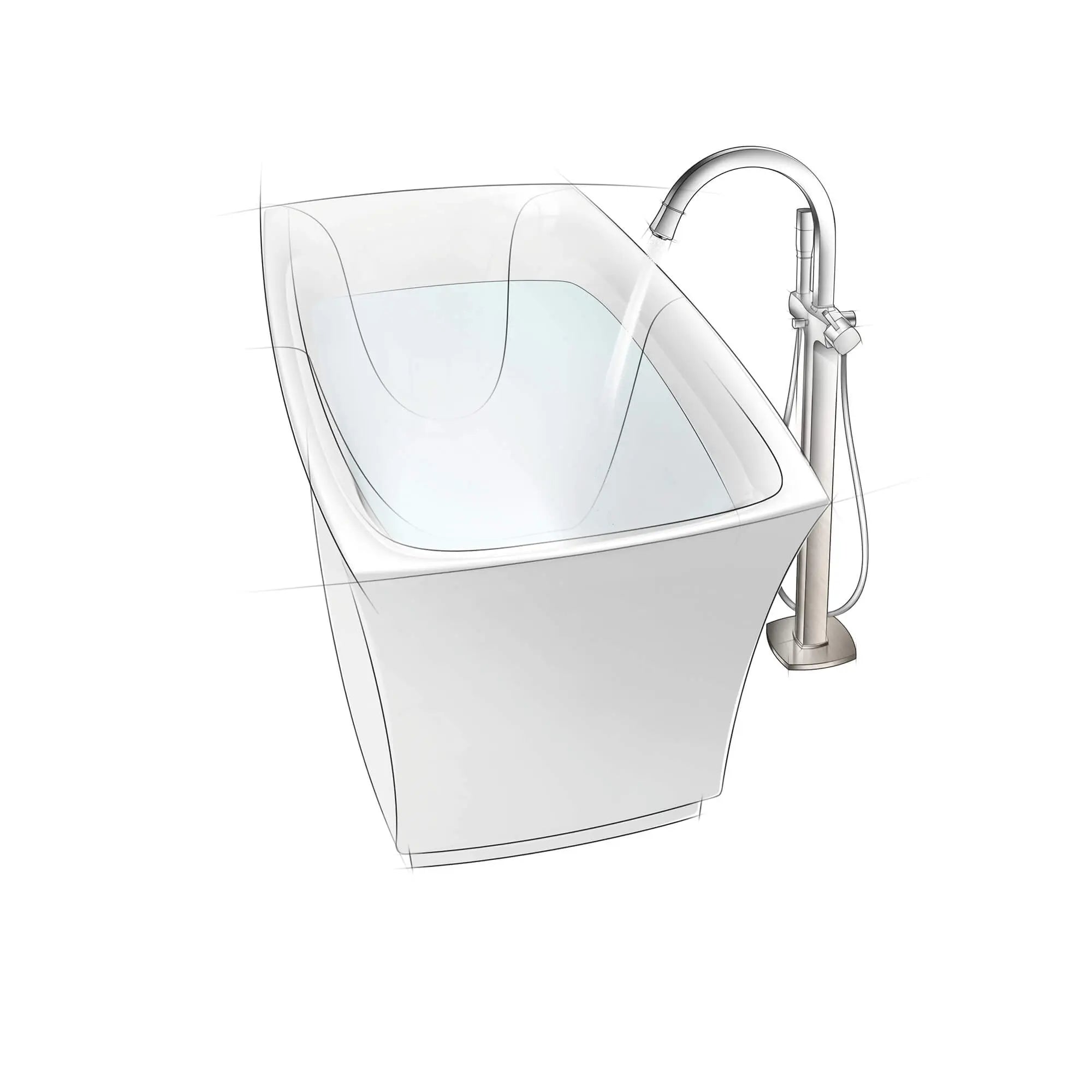 Grandera Robinet de baignoire à montage au sol avec douchette // CHROME STARLIGHT GROHE // 797_23318000-floor-standing-tub-filler-enviro-7_0_CDNwebp.webp