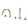 [25049EN3] 5-Hole 2-Handle Deck Mount Roman Tub Faucet with 1.75 GPM Hand Shower - GROHE StarLight Chrome