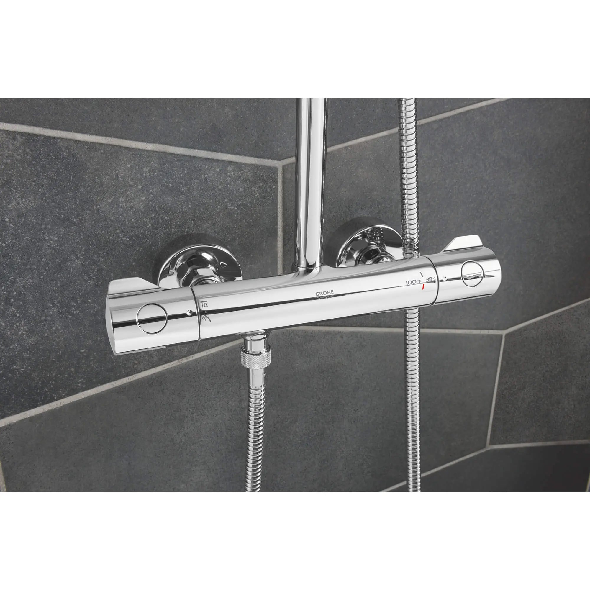 Tempesta Système de douche thermostatique // CHROME STARLIGHT GROHE // 993_26421000-shower-system-with-thermostat-for-wall-mount-enviro-3_0_CDNwebp.webp