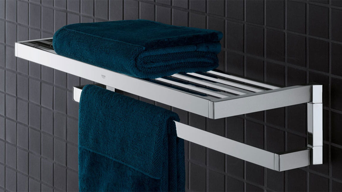 selection cube towel rack